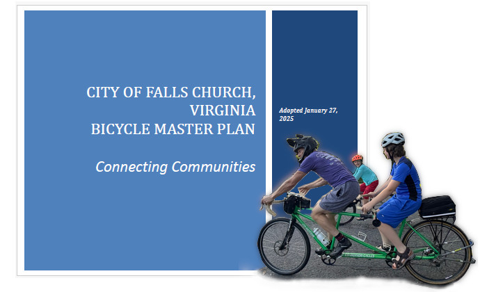 Bicycle master plan 2025 cover with cyclists