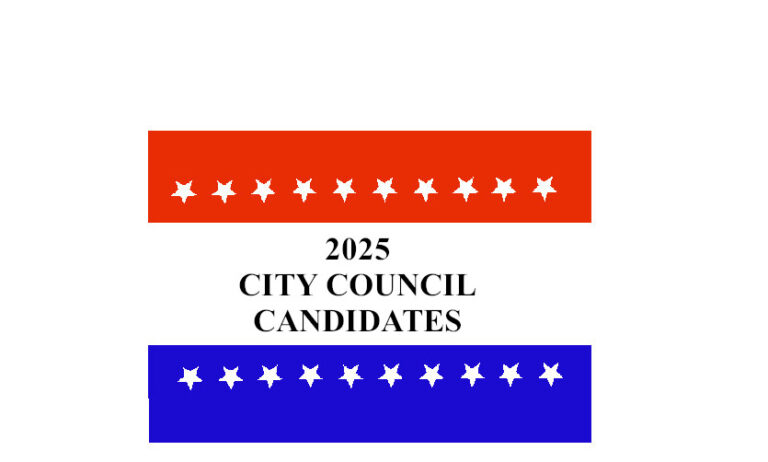 2025 City Council Candidates poster
