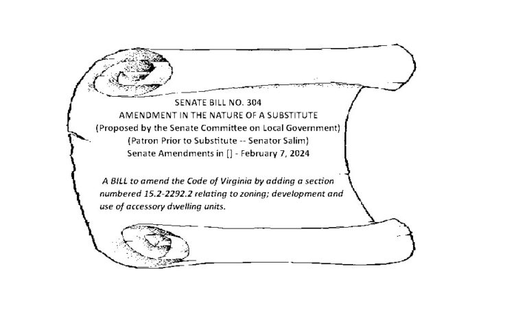 Senate Bill SB 304 on Accessory Dwelling Units: How Would It Affect Falls Church?