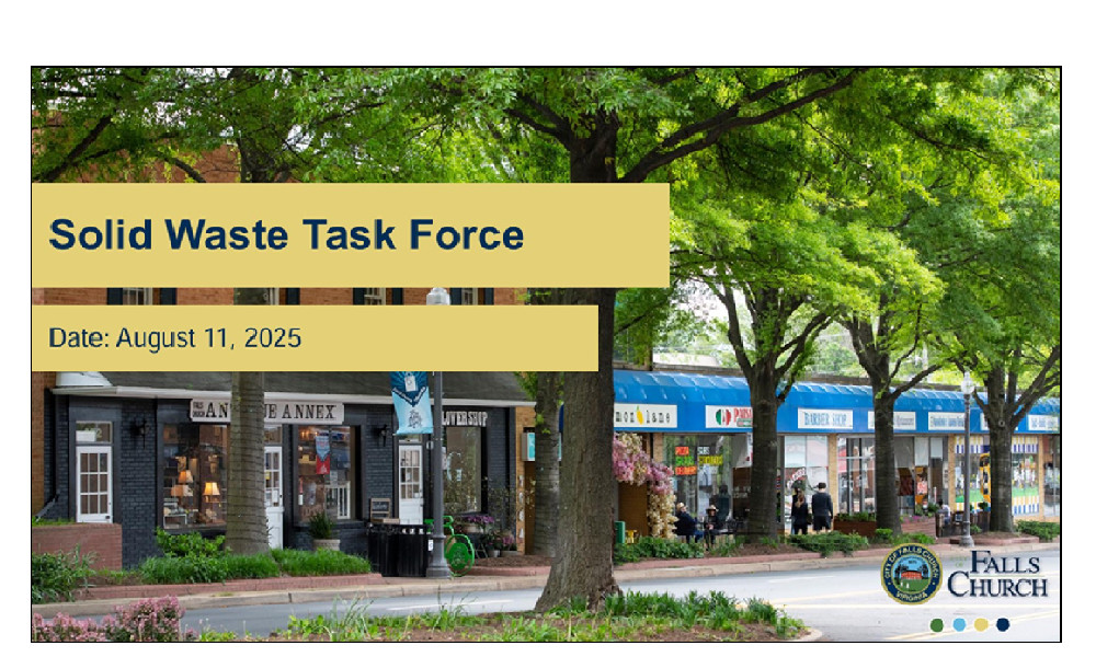 Cover of solid waste task force presentation