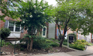 Cherry Hill townhomes with for sale sign