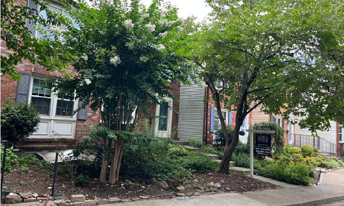 Cherry Hill townhomes with for sale sign