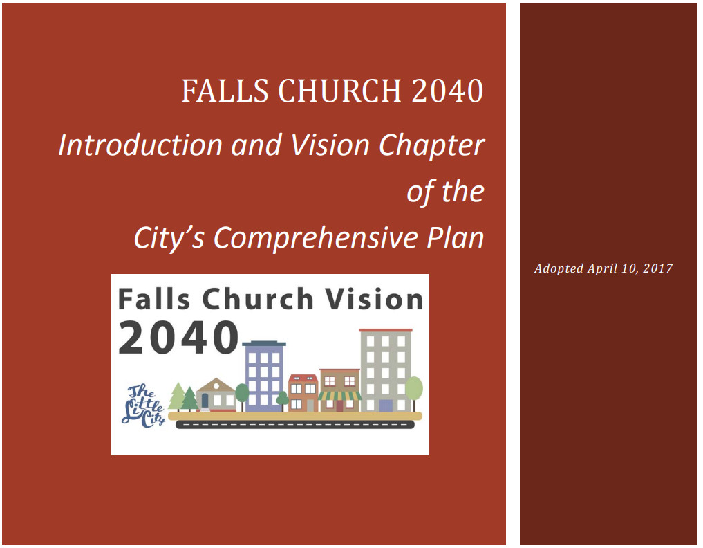 Falls Church City Comp Plan cover for zoning changes post