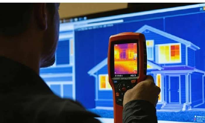 Person using infrared for energy audit