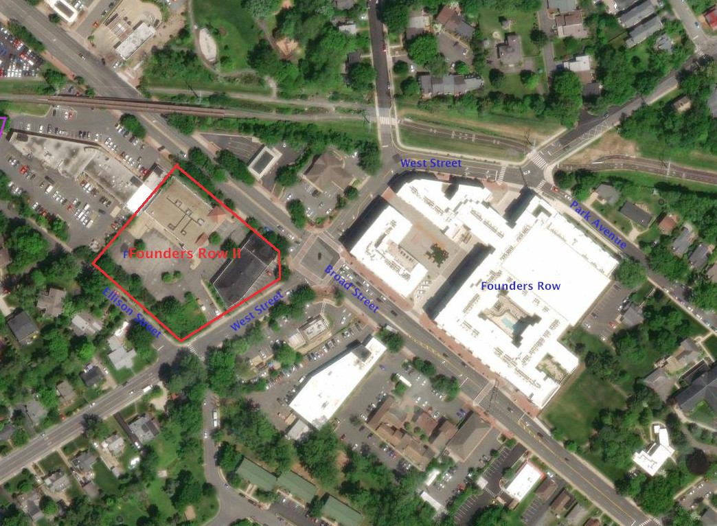 GIS map of Founders Row II location