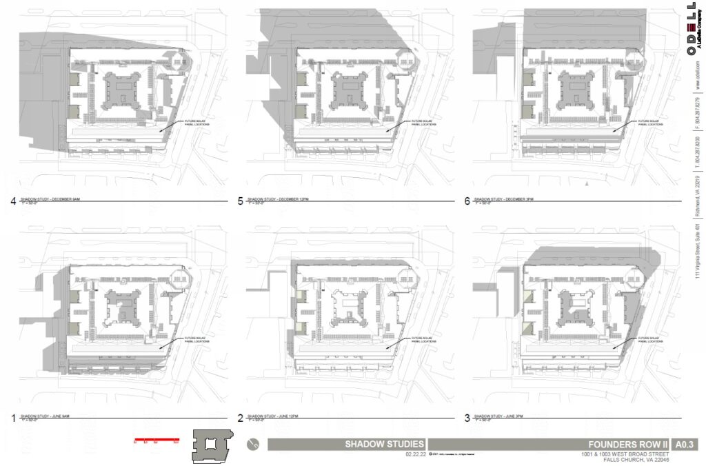 FR II Shadow study from architectural plan
