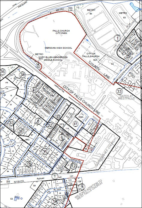 Current map of Fairfax County and Falls Church parcels.