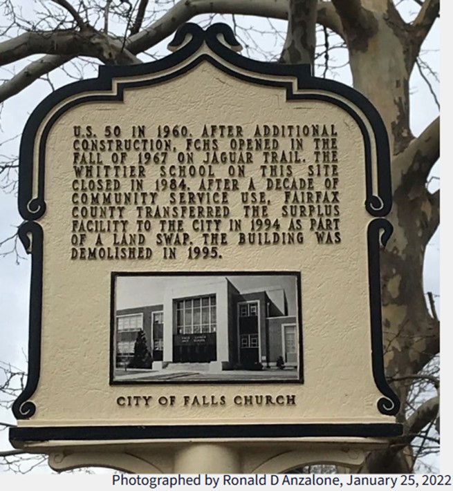 Whittier School historical marker