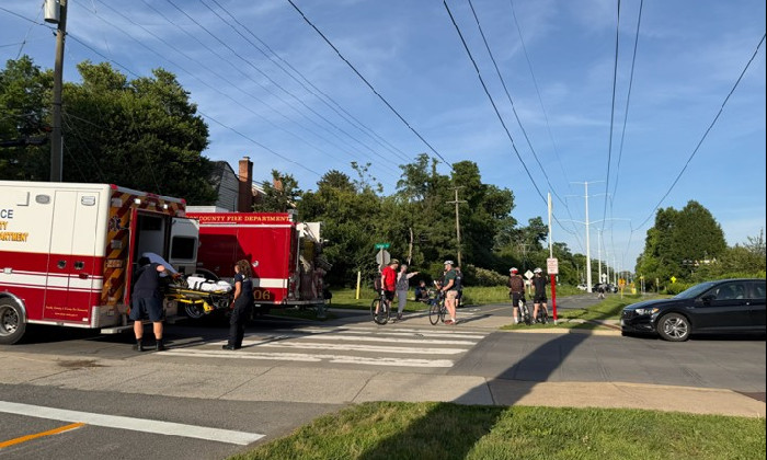 Grove Avenue accident emergency vehicles