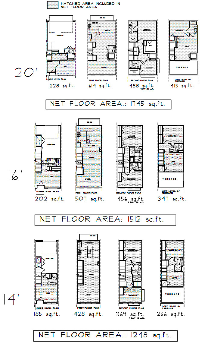 Lee Park townhomes floor plans