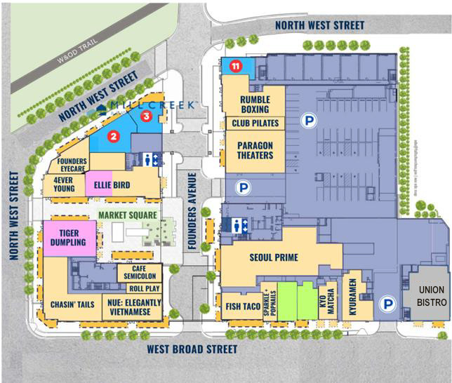 founders row map of businesses