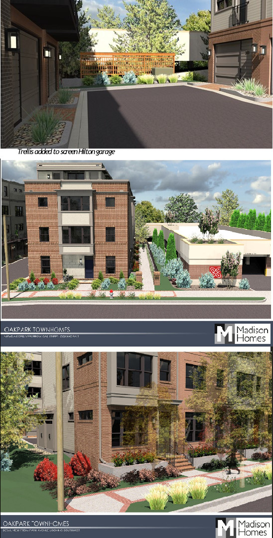 Additional renditions of the OakPark Townhomes included in the second submission.