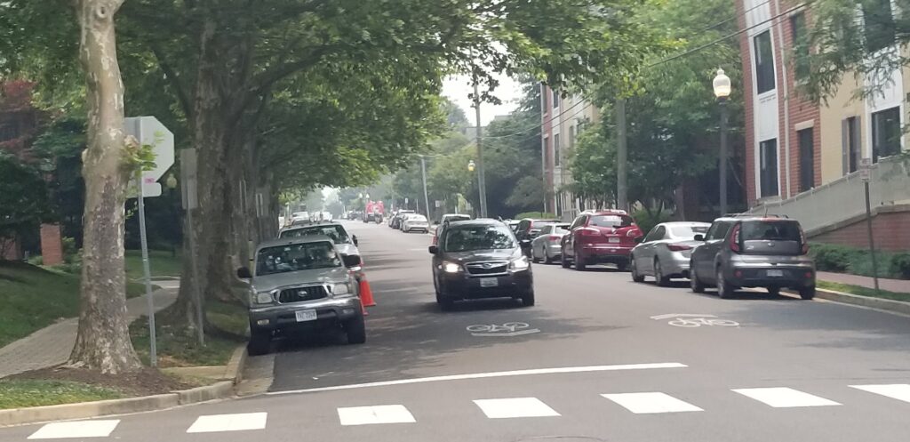 Photo of Park Avenue showing parking situation at midday.