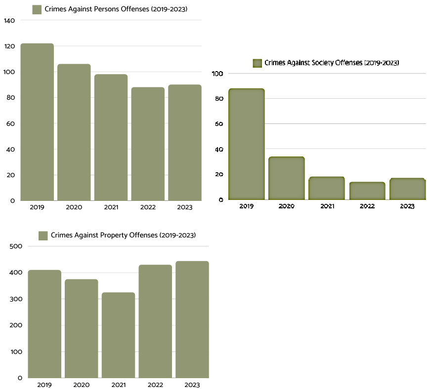 Police Report Group A crimes graphs