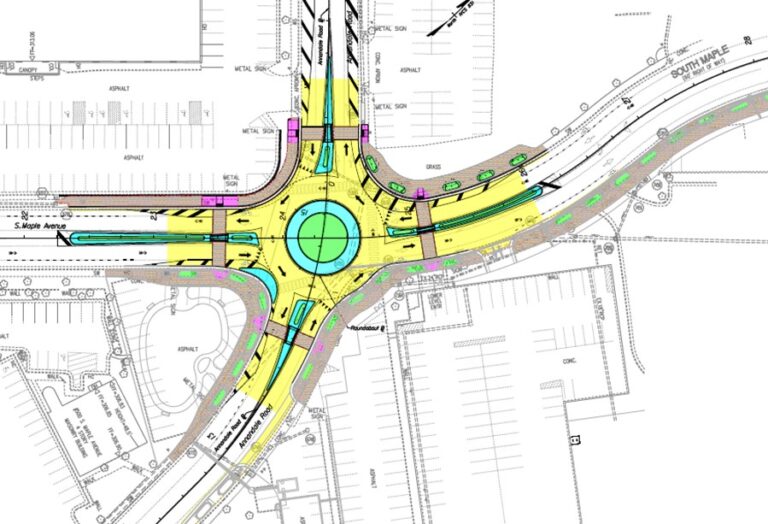 Drawing of roundabout design