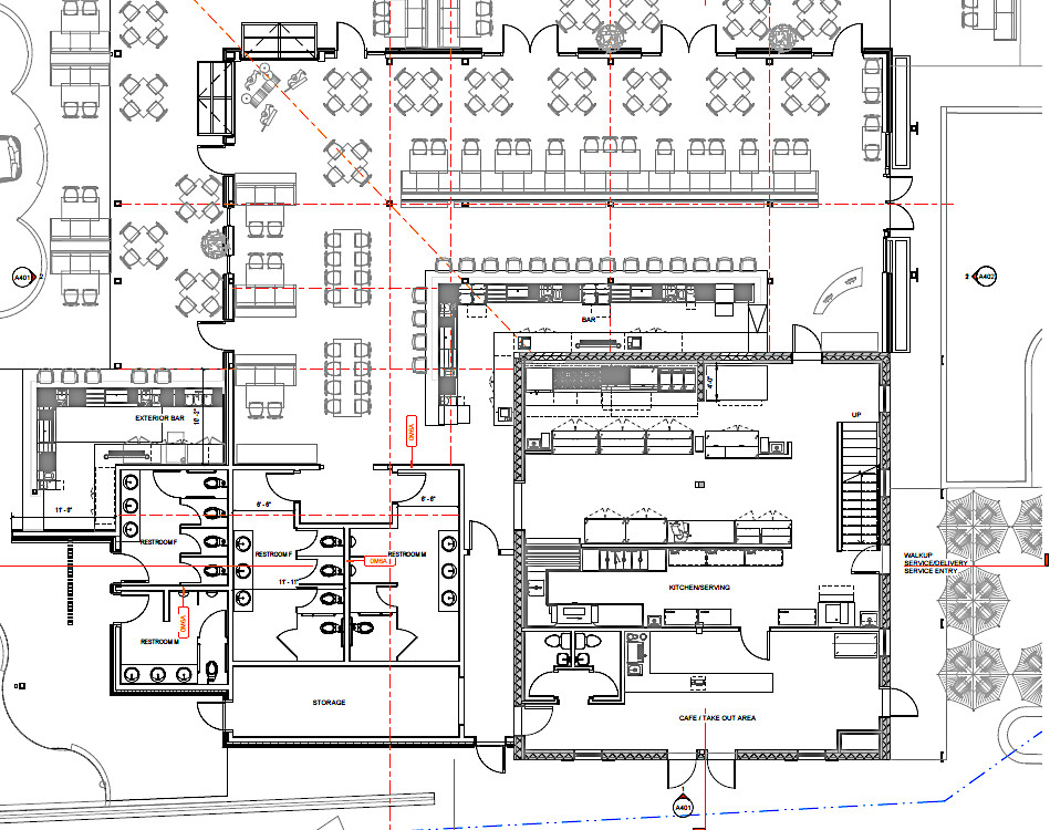 Stratford Gardens restaurant floor plan