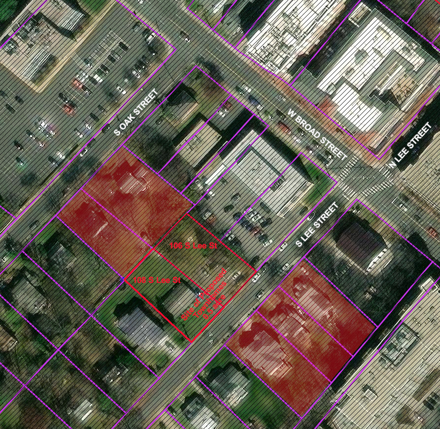 Rezoning proposed for S Lee Street to T Zone