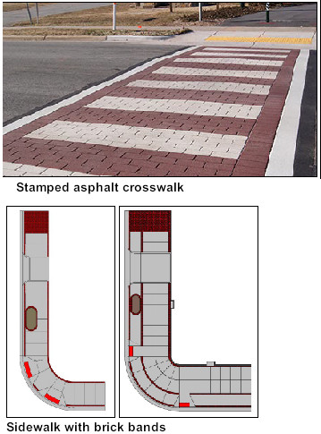 Falls Church City streetscape standards for crosswalks and sidewalks 2025.