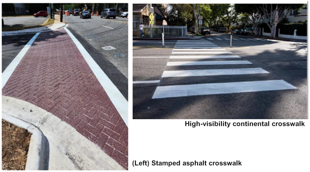 Streetscape crosswalk designs