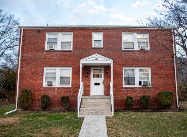 Front of a Virginia Village quadplex