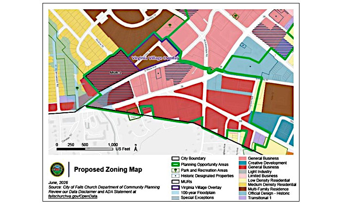 Virginia Village zoning map