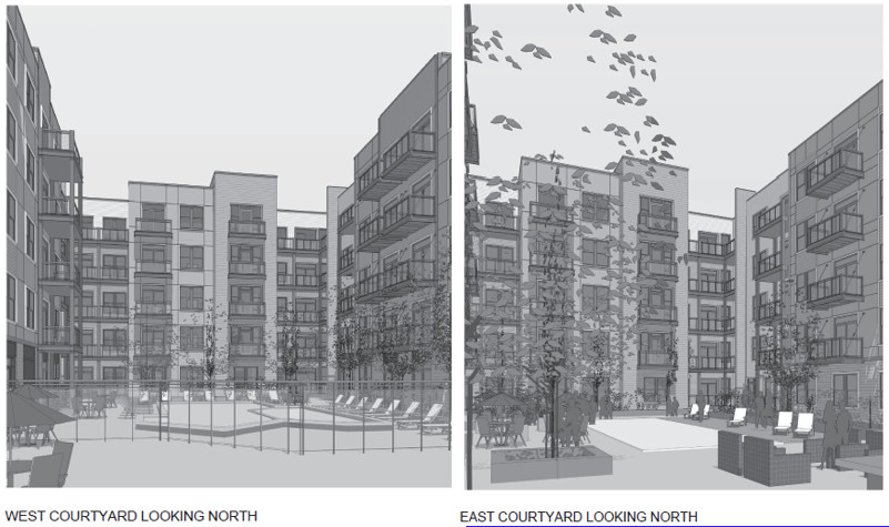 Alder apartments - internal courtyards drawings