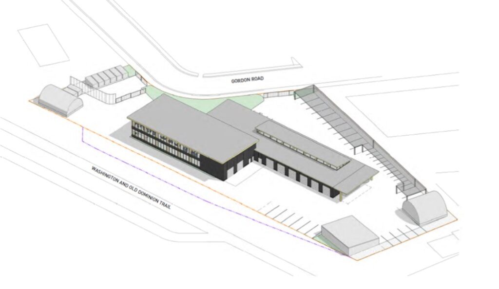 Drawing of the operations center on the A Yard of the property yard design